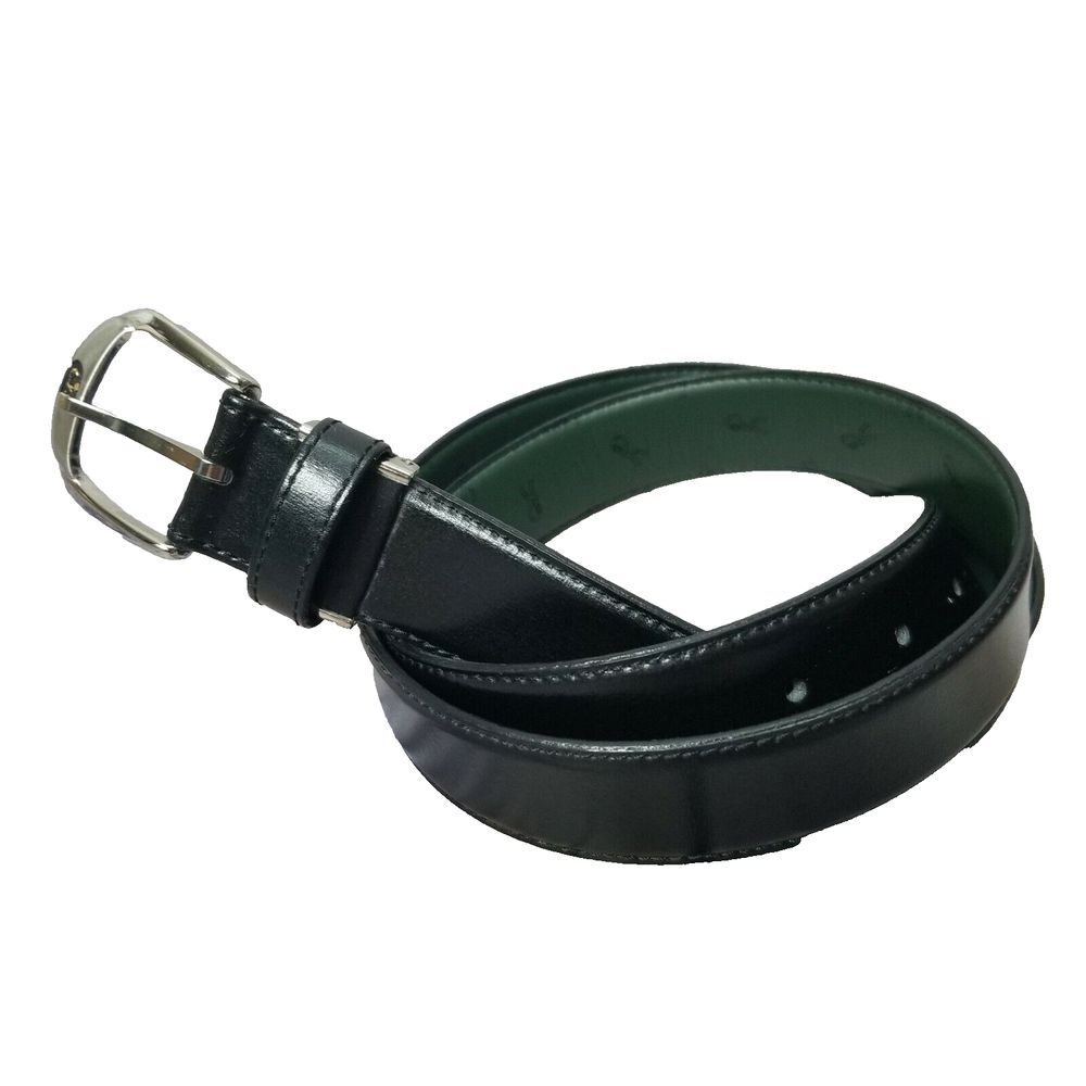 Authentic Vintage Roberta Di Camerino Mens 38-40" Black Leather Belt Italy